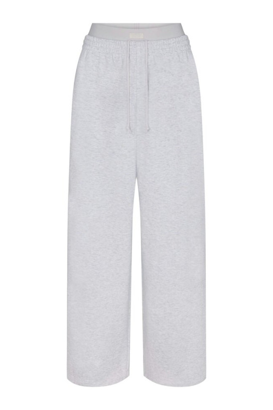 Skims Cotton Fleece Oversized Double Waistband Pant