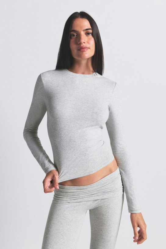 Skims Cotton Jersey Long Sleeve T-Shirt