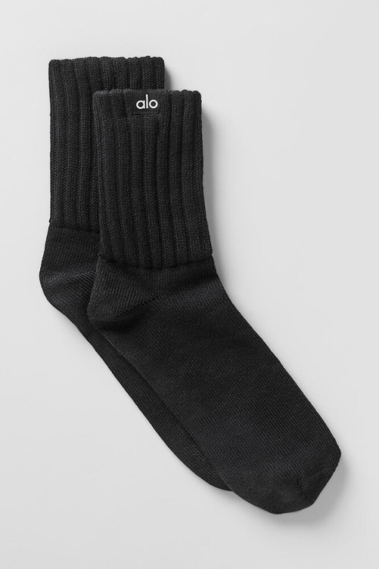 Alo Unisex Half-Crew Scrunch Sock