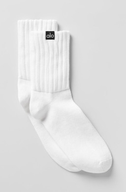 Alo Unisex Half-Crew Scrunch Sock