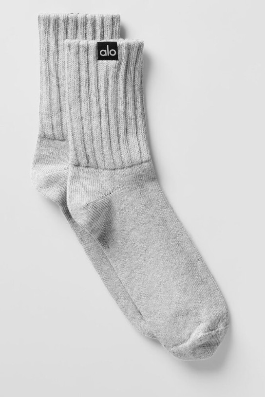 Alo Unisex Half-Crew Scrunch Sock