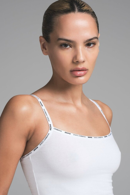 Dolce & Gabbana x Skims Cotton Jersey Scoop Neck Cami