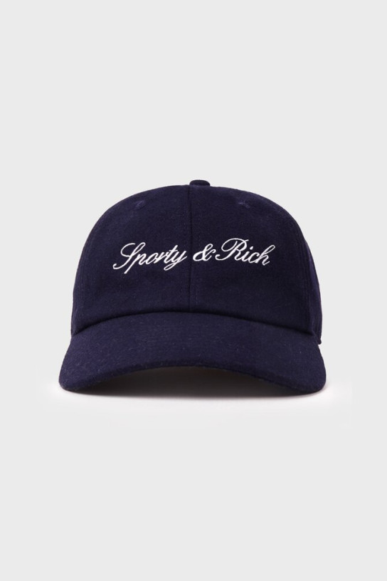 Sporty & Rich Signature Logo Wool Hat