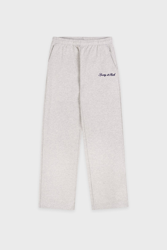 Sporty Rich Signature Logo Embroidered Wide Sweatpant