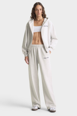 Sporty Rich Signature Logo Embroidered Wide Sweatpant