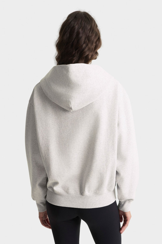 Sporty Rich Signature Logo Embroidered Zip Hoodie