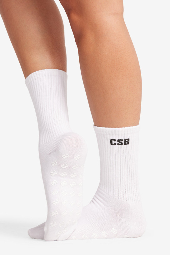 CSB Pilates Grip Crew Socks