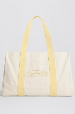Bo+Tee Oversized Canvas Tote Bag Lemon